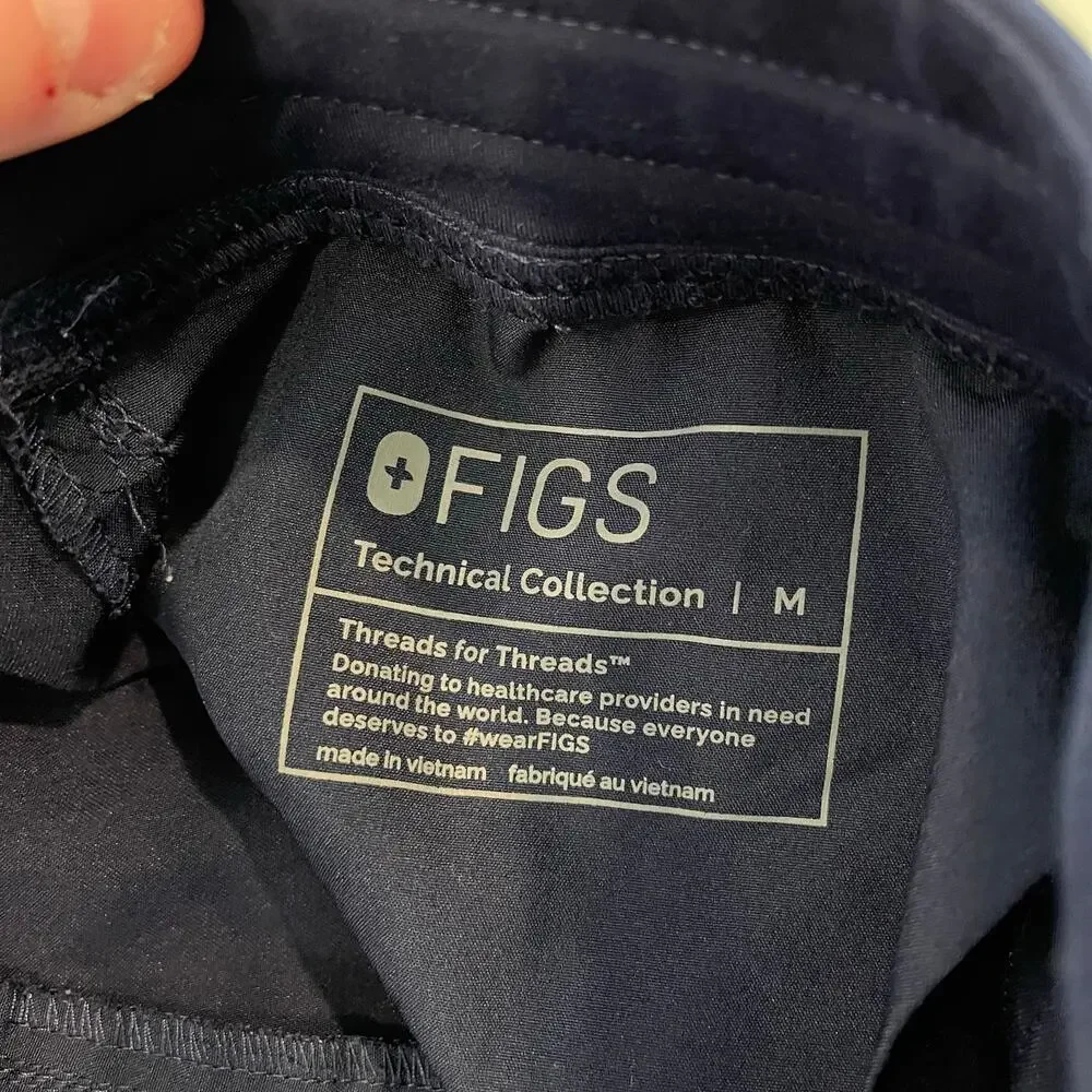 FIGS Double‎ Utility Cargo Limited Ed Jogger Scrub Pants Navy Size Medium